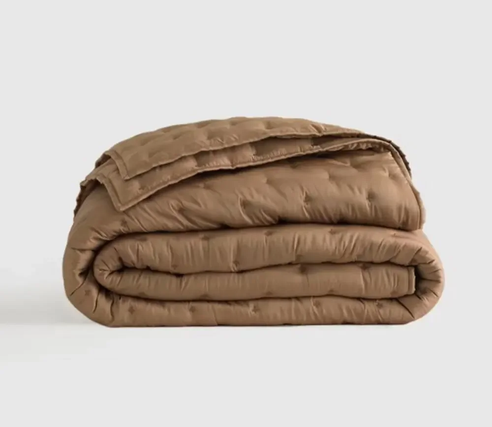 Quince Bamboo Dream Quilt Full Queen Walnut Brown NO SHAMS 100% Organic NEW